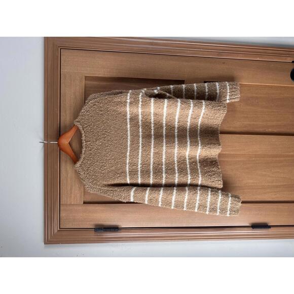 NWOT J.Crew Bouclé Striped Rollneck Sweater Wool/Alpaca Camel Neutral Women’s XS - Picture 6 of 12